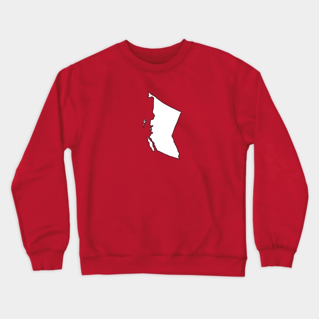 British Columbia - Blank Outline Crewneck Sweatshirt by loudestkitten